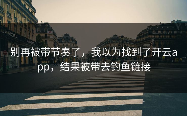 别再被带节奏了，我以为找到了开云app，结果被带去钓鱼链接