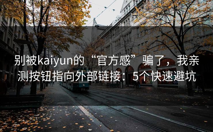 别被kaiyun的“官方感”骗了，我亲测按钮指向外部链接：5个快速避坑